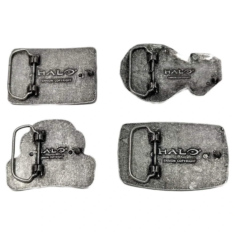 Enmon Halo Belt Buckle 4 Piece Set Master Chief Frag Grenade Grunt Noble Team